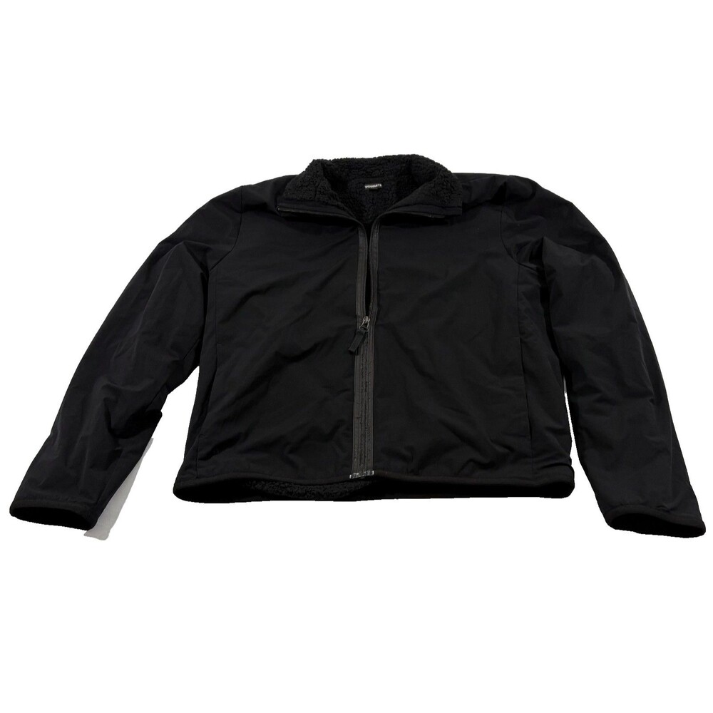 James Perse Mens Yosemite Black Zip Soft Shell Fleece Sherpa Lined Jacket 4 XL